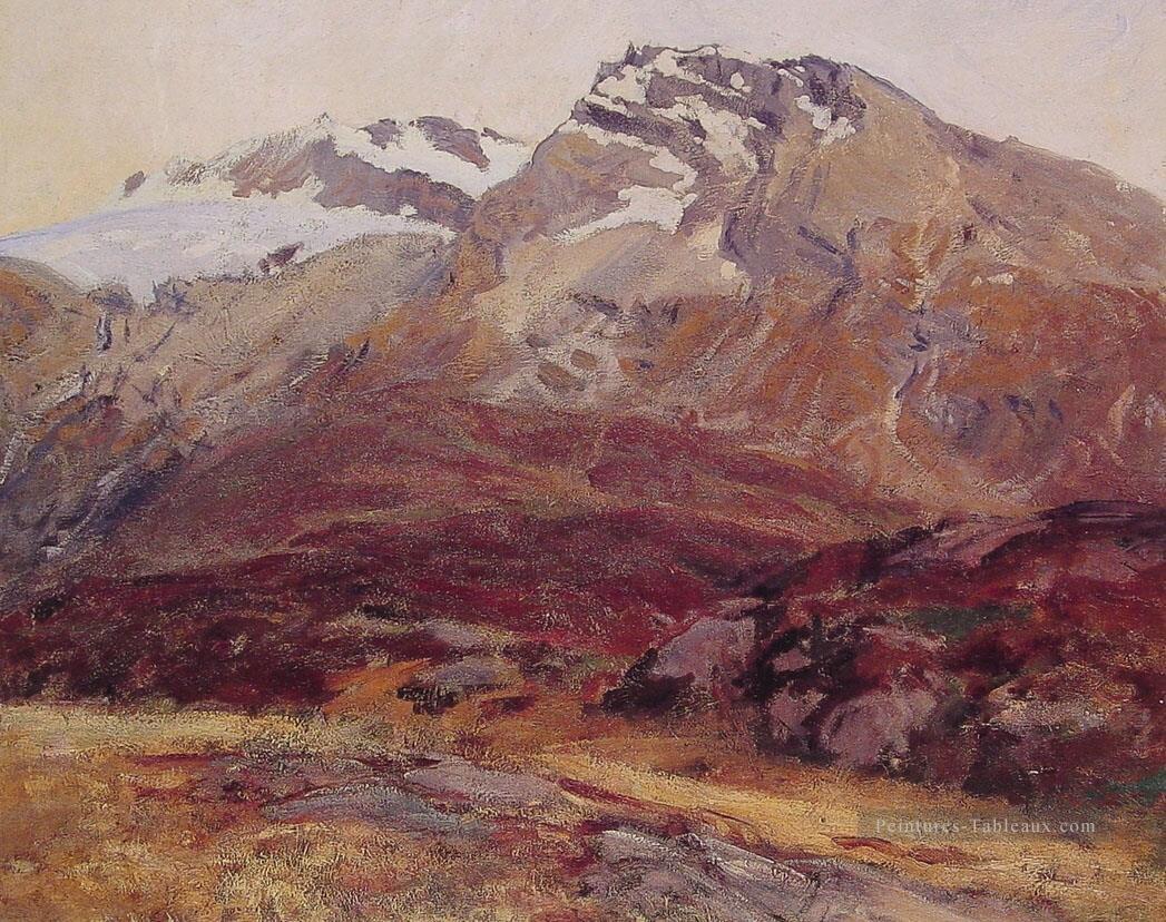Descendre du paysage du Mont Blanc John Singer Sargent Peintures à l'huile